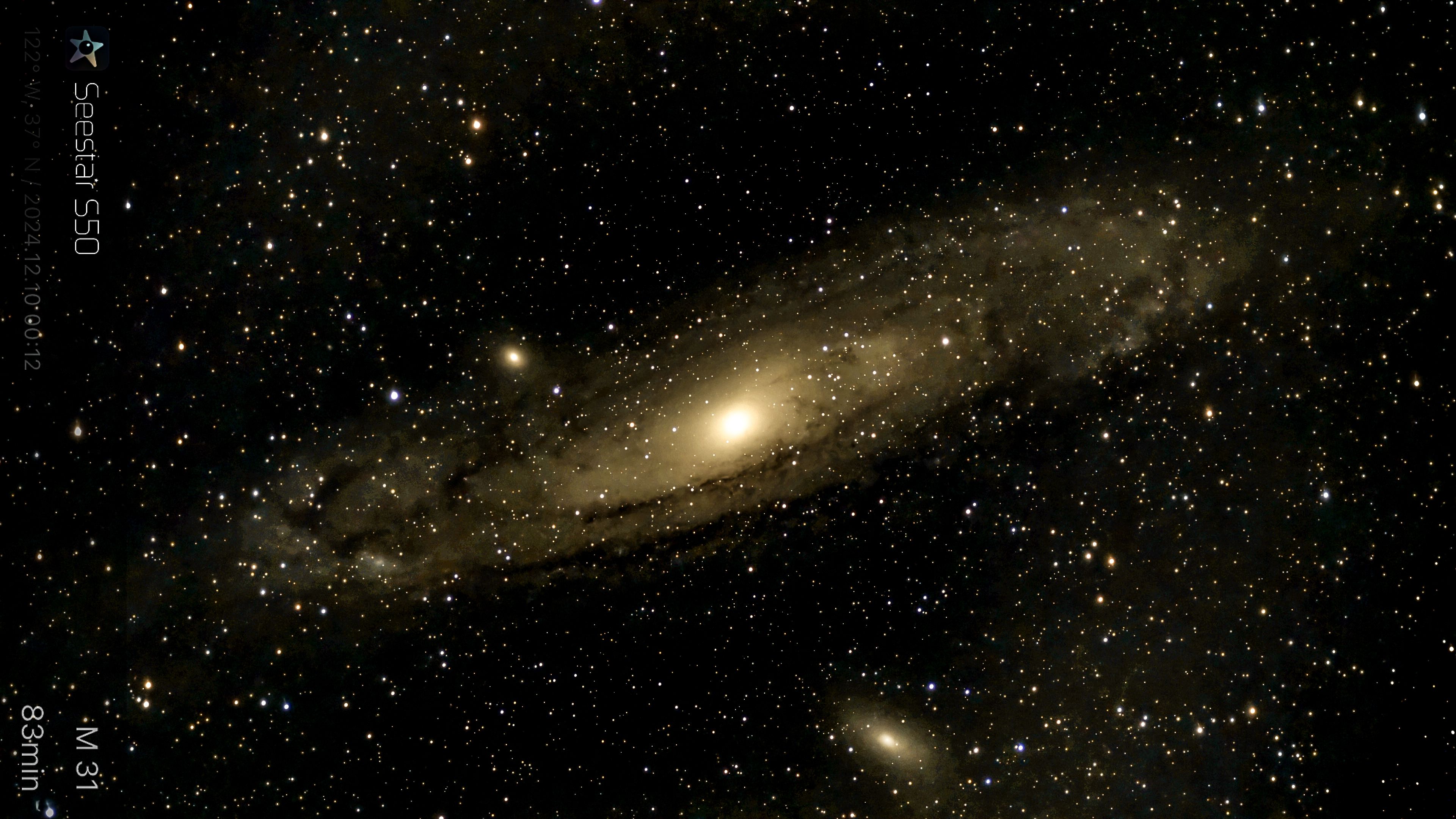 Faint interstellar glow rendered as negative space.